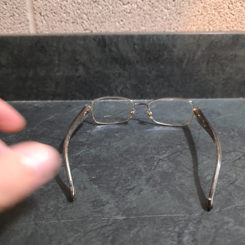 Michael Kors Gold Rectangular Glasses Clear Zebra… - image 5